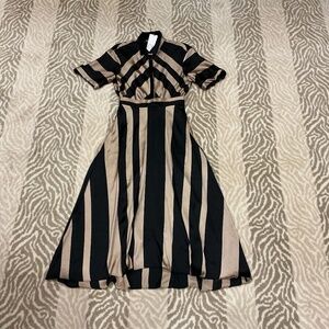 NWT Zara Black and Camel dress size Medium